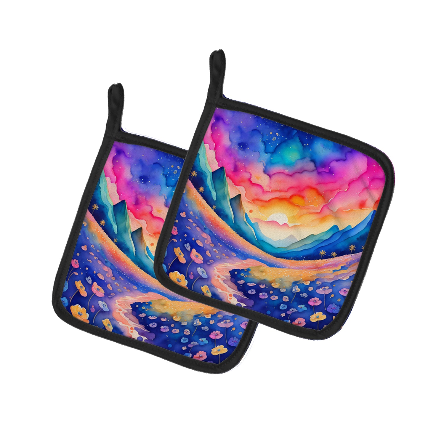 Buy this Colorful Periwinkles Pair of Pot Holders