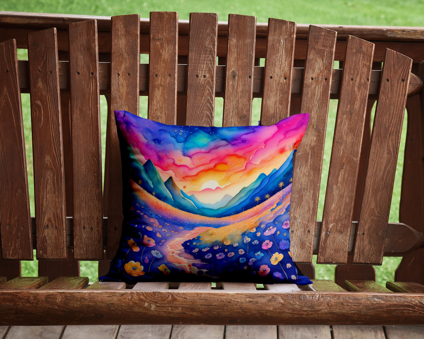 Colorful Periwinkles Throw Pillow