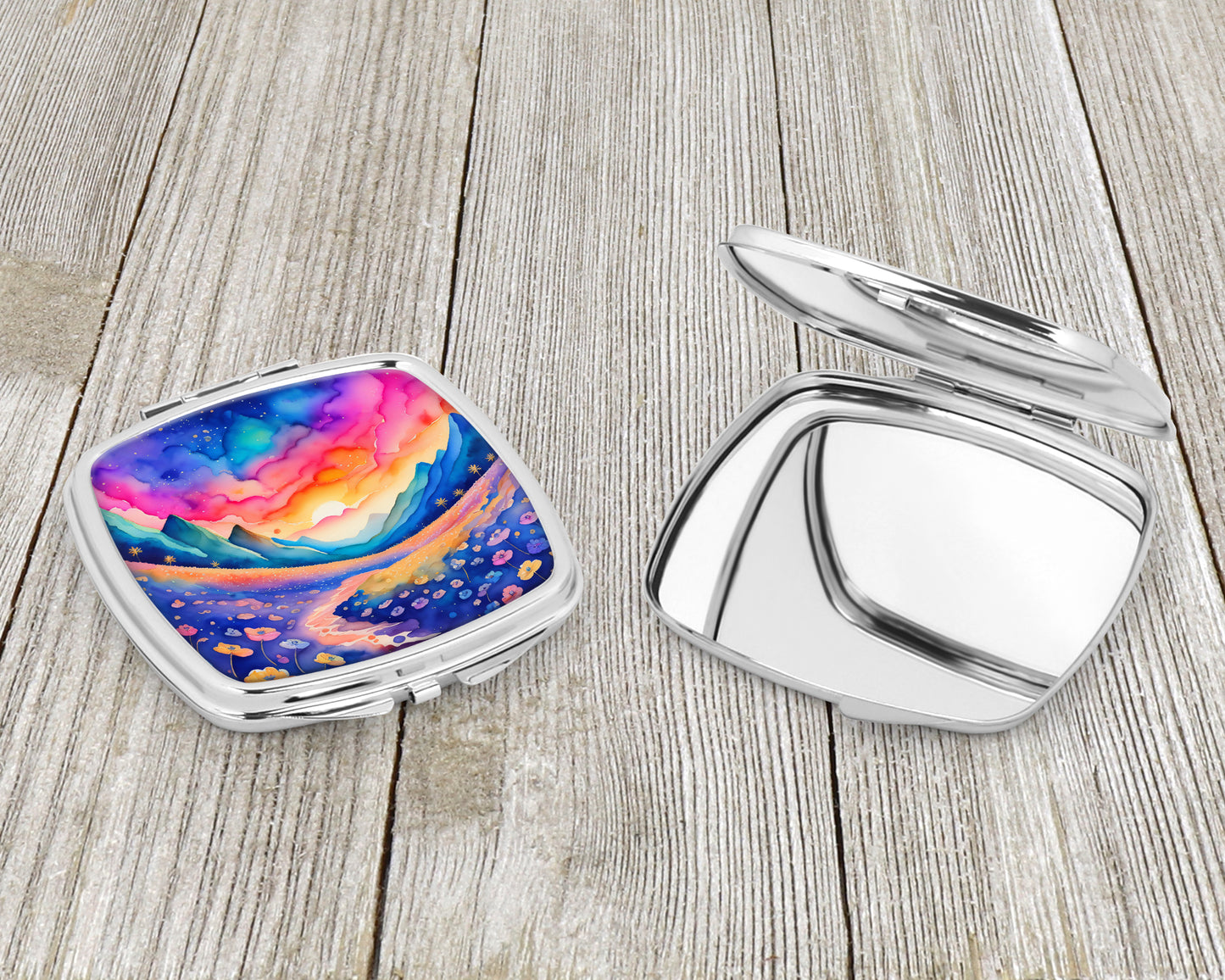 Colorful Periwinkles Compact Mirror