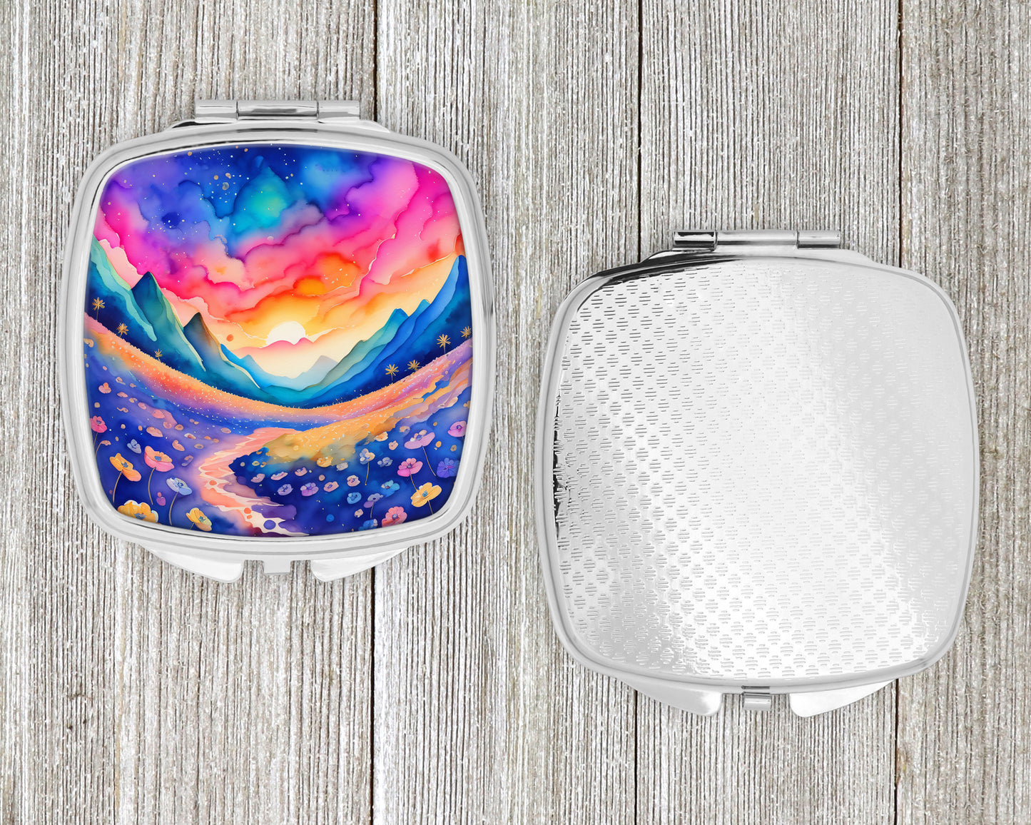 Colorful Periwinkles Compact Mirror
