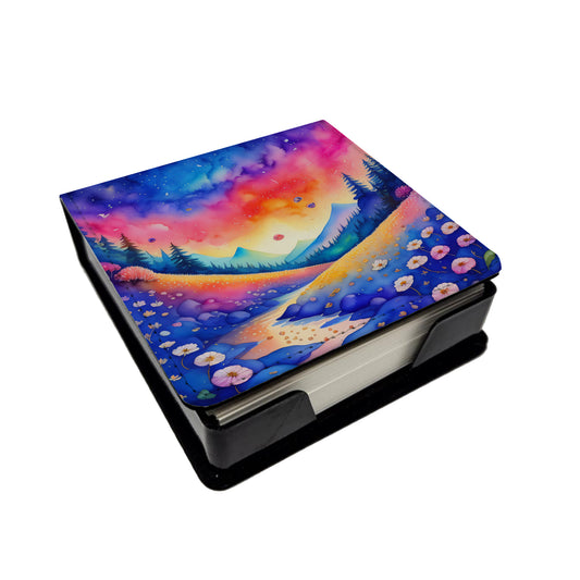 Buy this Colorful Periwinkles PU Leather Note Paper Holder