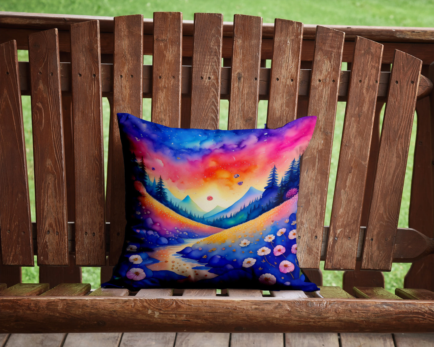 Colorful Periwinkles Throw Pillow