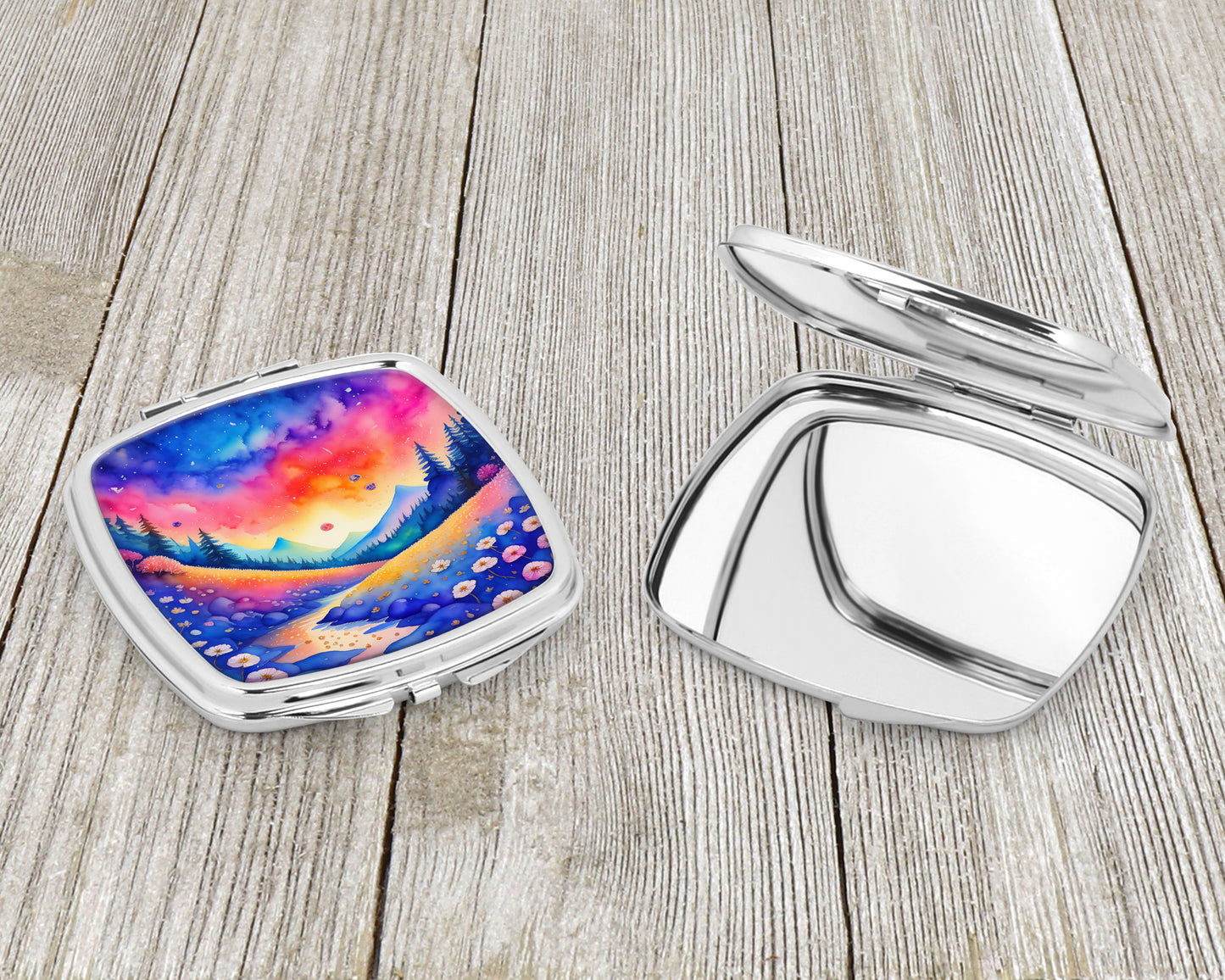 Colorful Periwinkles Compact Mirror