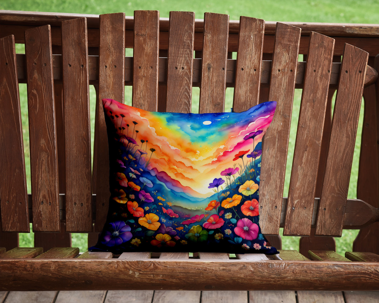 Colorful Petunias Throw Pillow