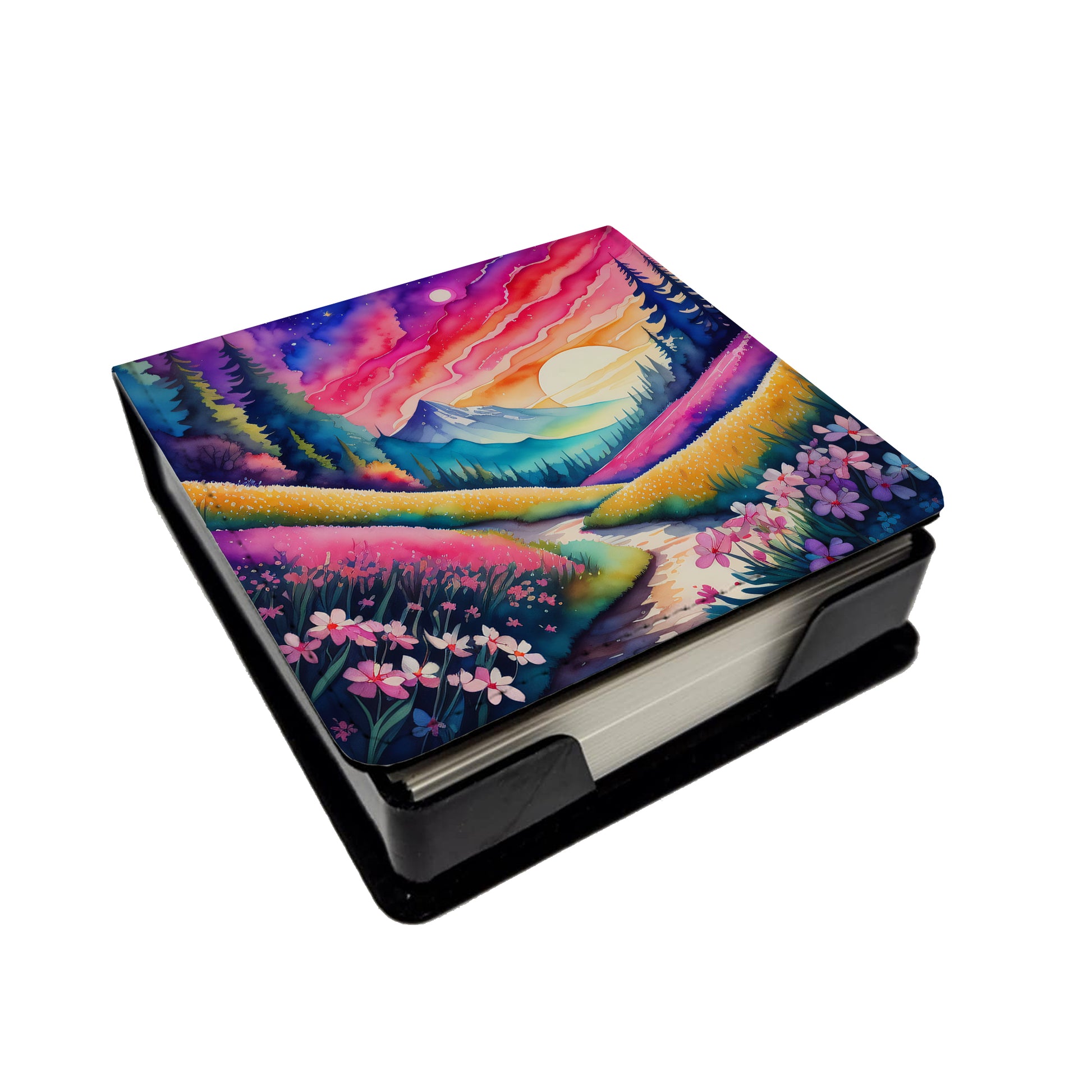 Buy this Colorful Phlox PU Leather Note Paper Holder