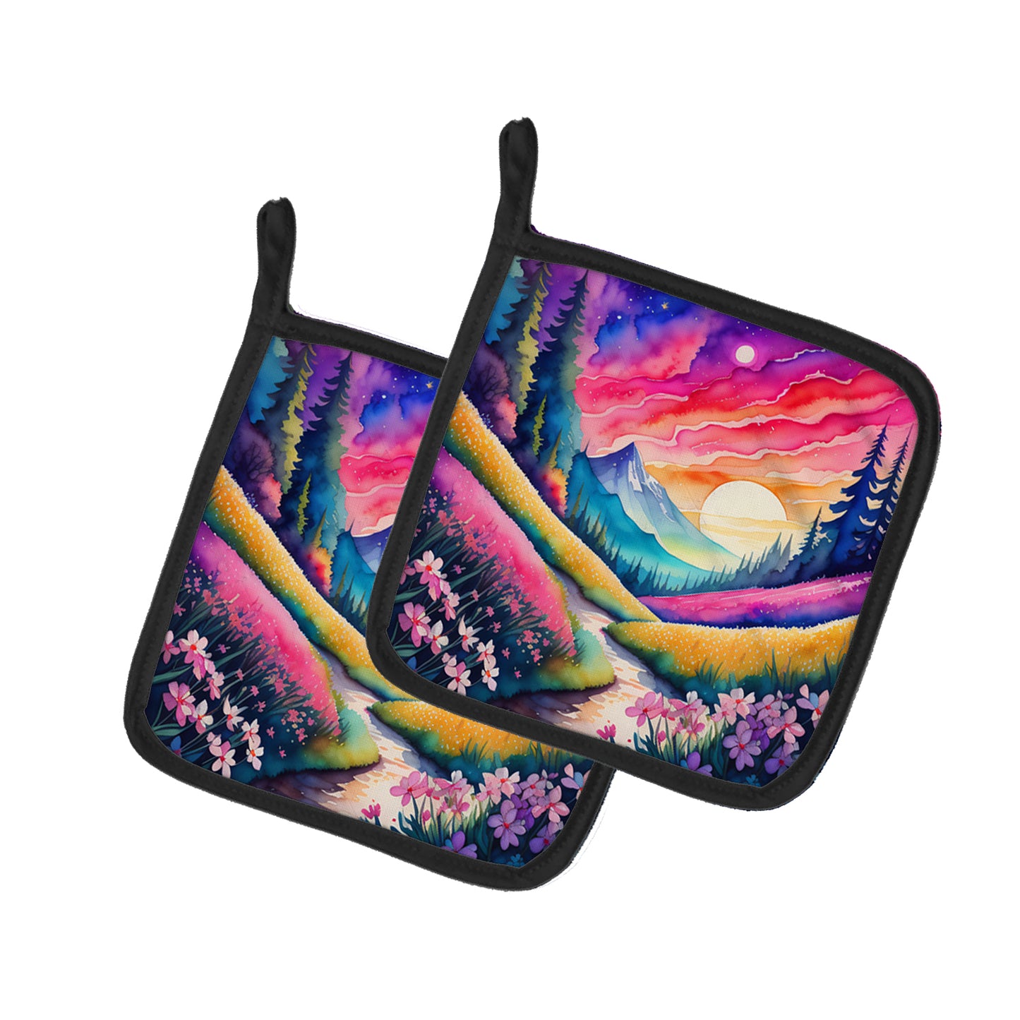 Buy this Colorful Phlox Pair of Pot Holders