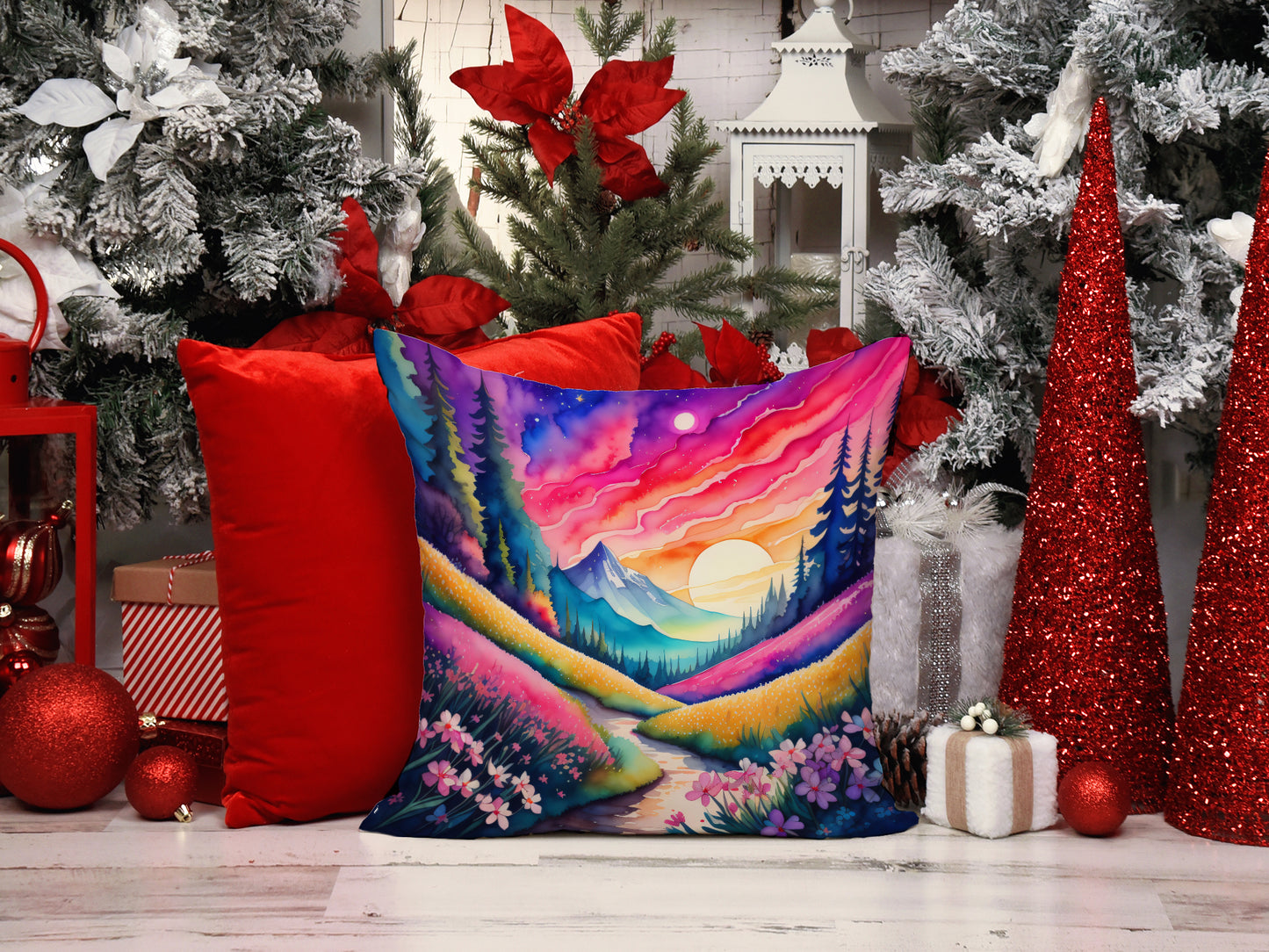 Colorful Phlox Throw Pillow