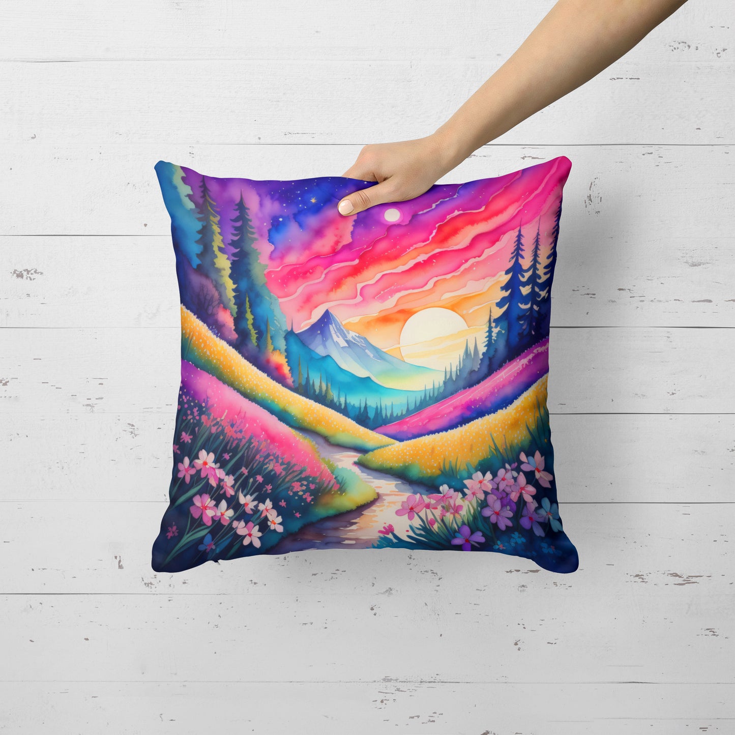 Colorful Phlox Throw Pillow