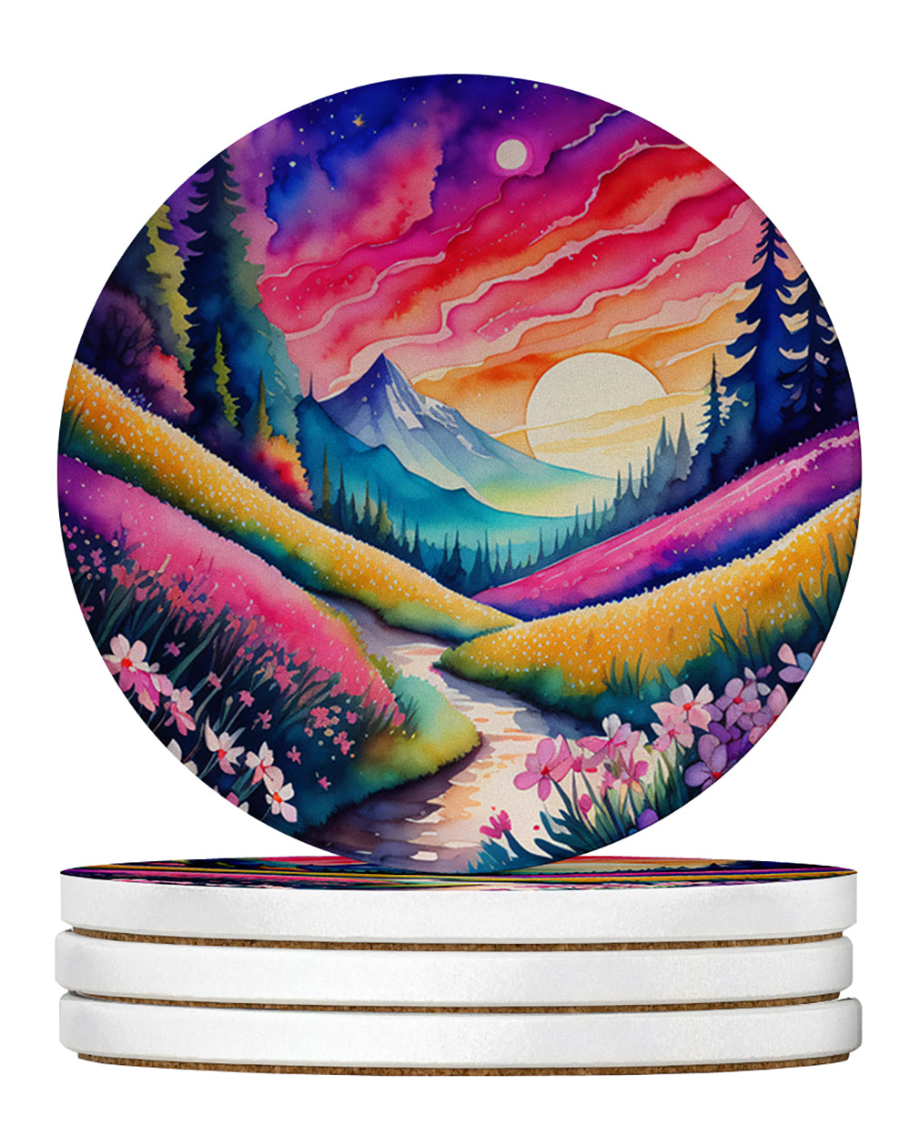 Buy this Colorful Phlox Large Sandstone Coasters Pack of 4