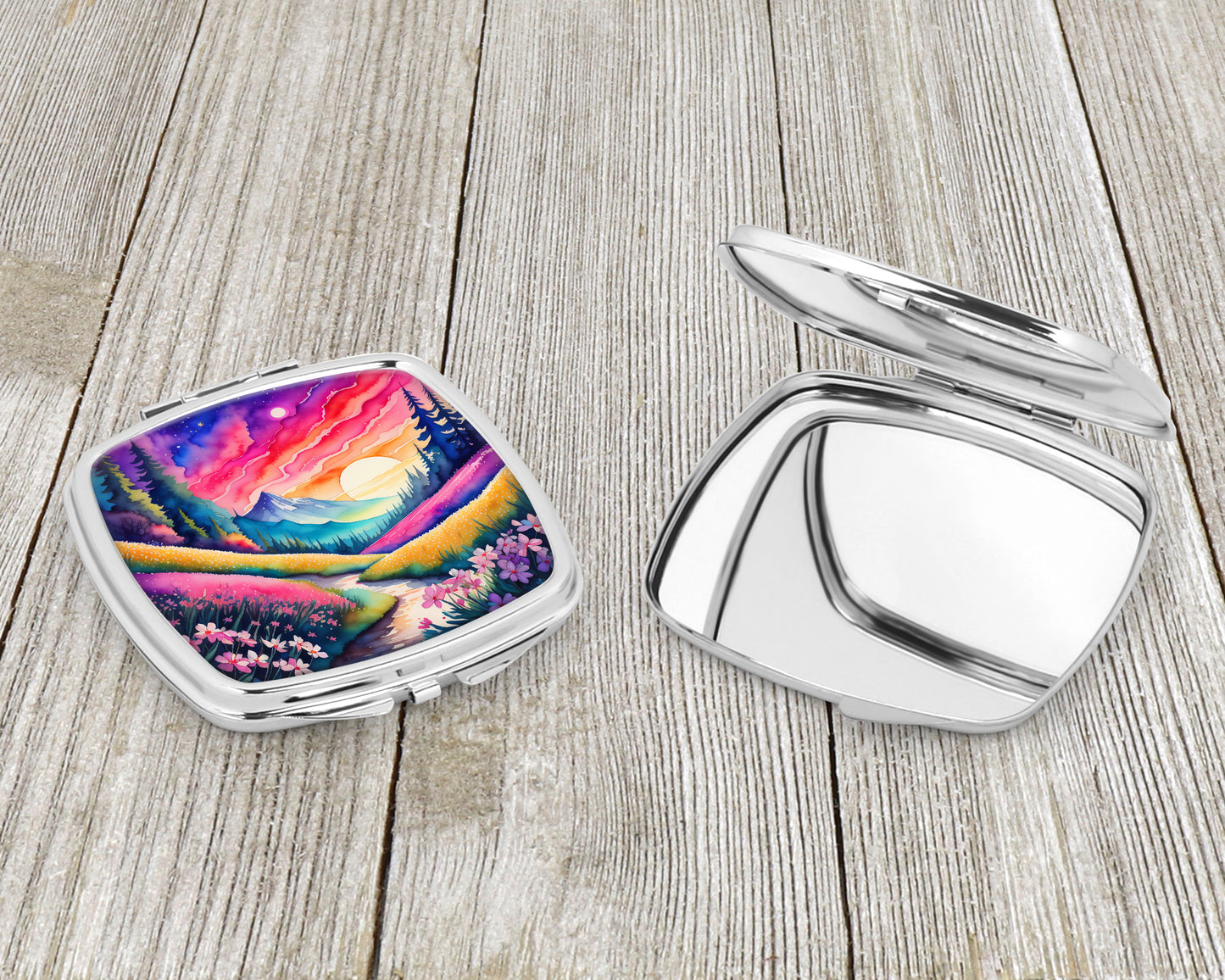 Colorful Phlox Compact Mirror
