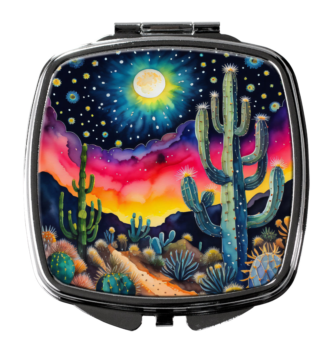 Buy this Colorful Queen of the Night Cactus Compact Mirror