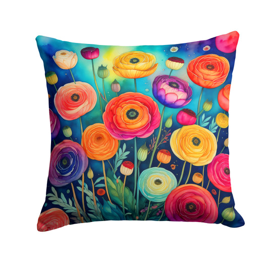 Buy this Colorful Ranunculus Throw Pillow