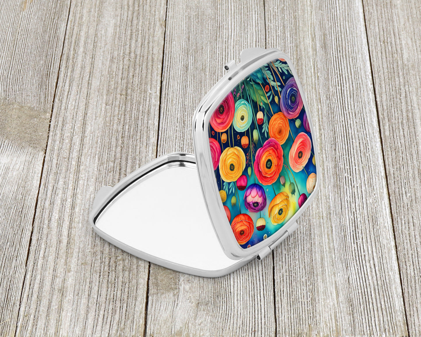 Colorful Ranunculus Compact Mirror