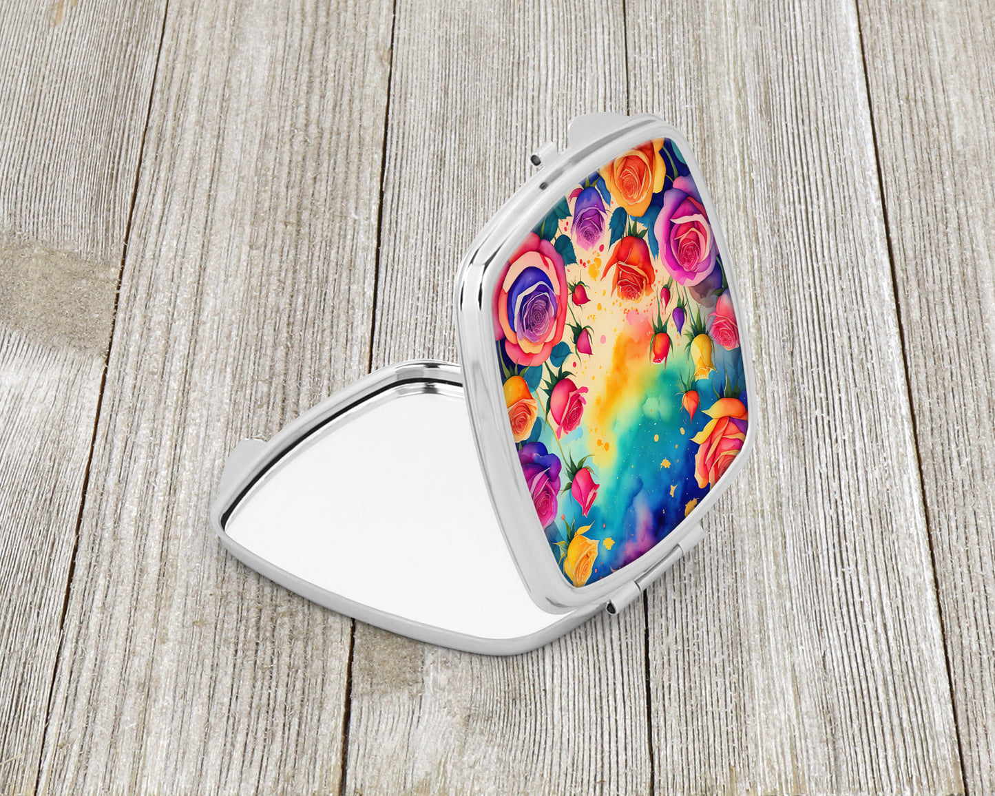 Colorful Roses Compact Mirror