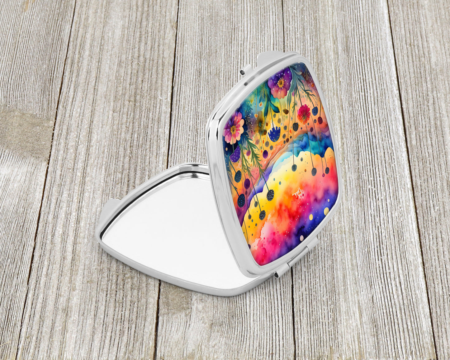 Colorful Scabiosa Compact Mirror