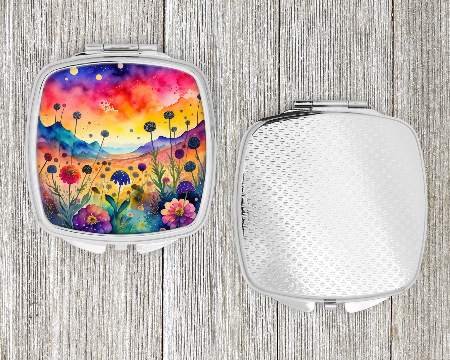Colorful Scabiosa Compact Mirror