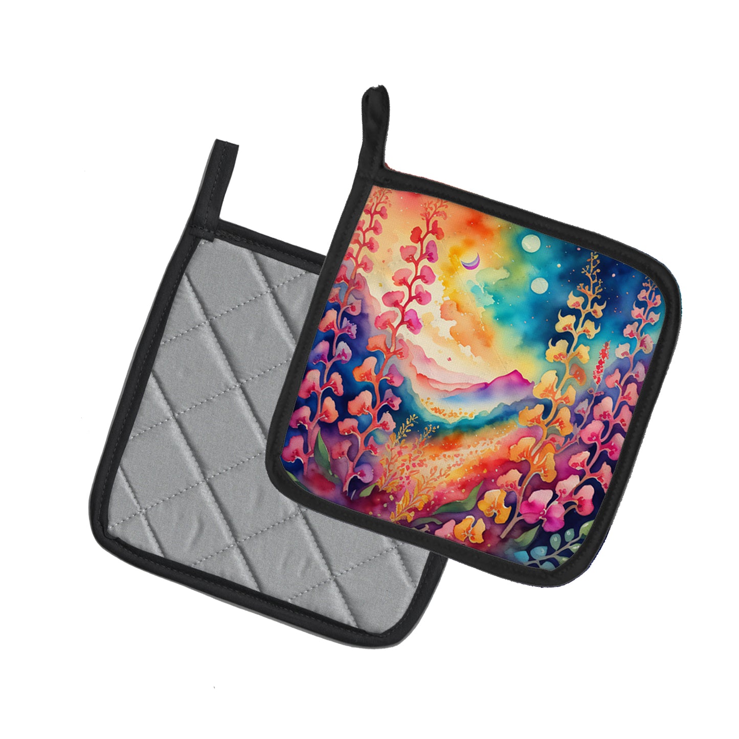 Colorful Snapdragon Pair of Pot Holders