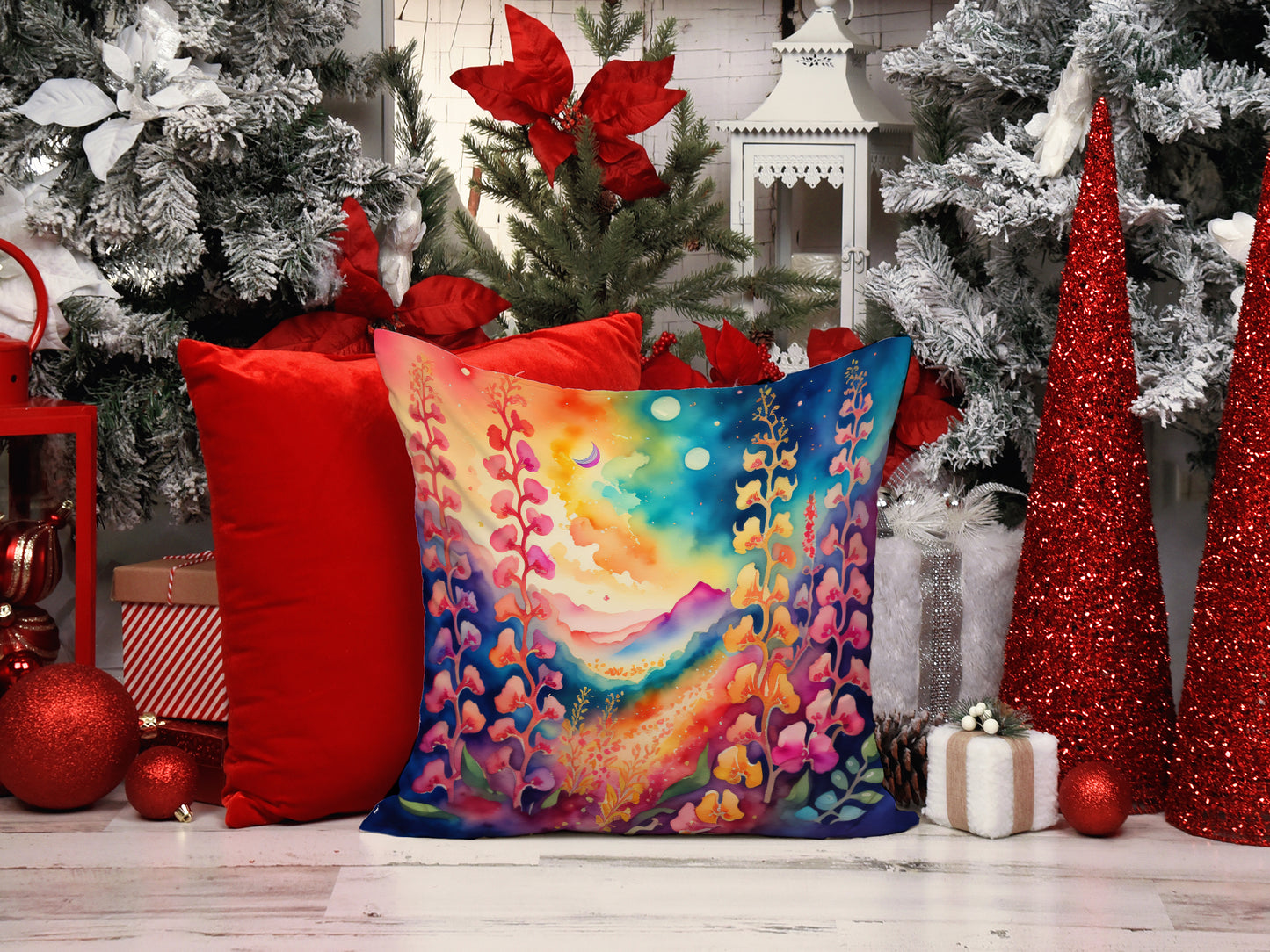 Colorful Snapdragon Throw Pillow