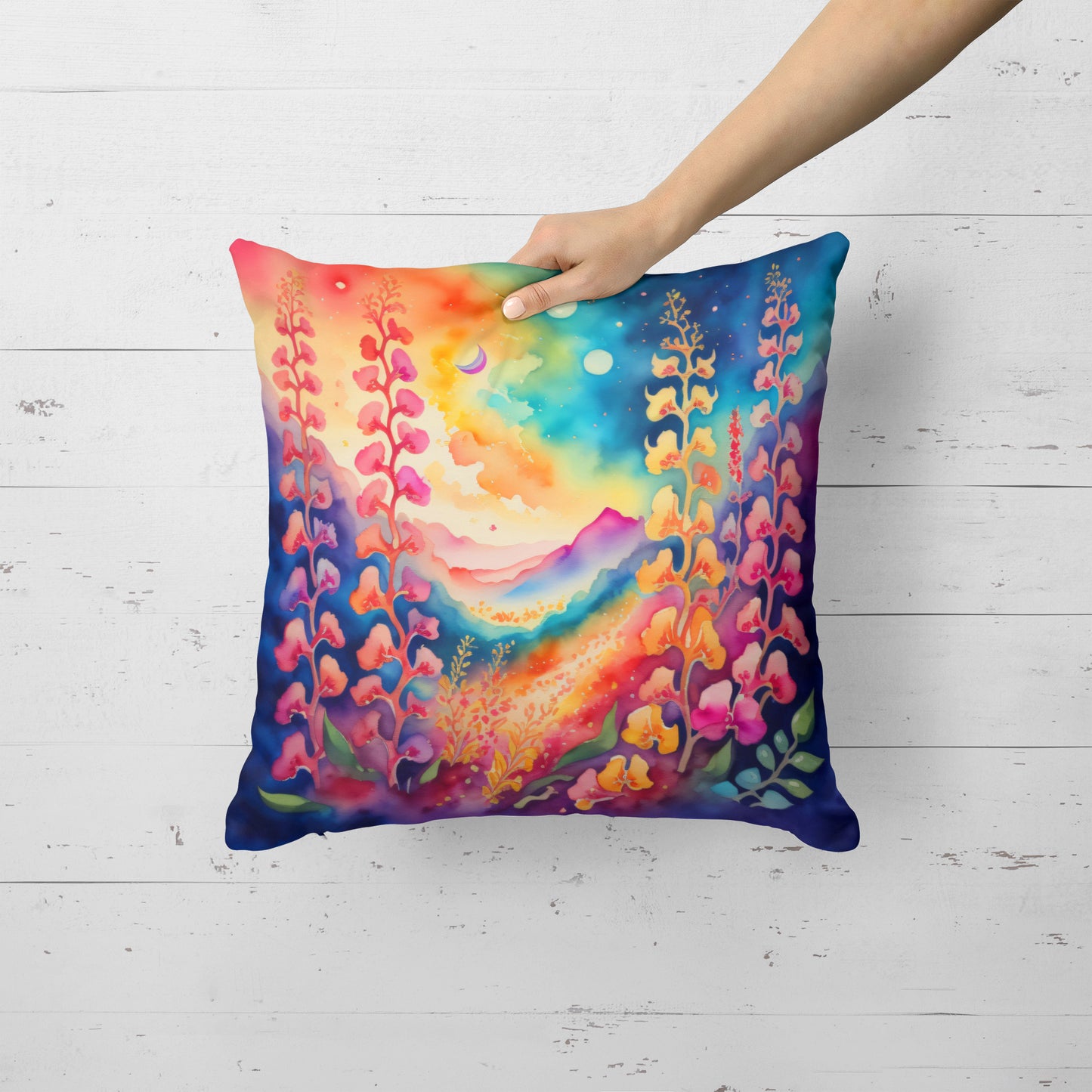 Colorful Snapdragon Throw Pillow