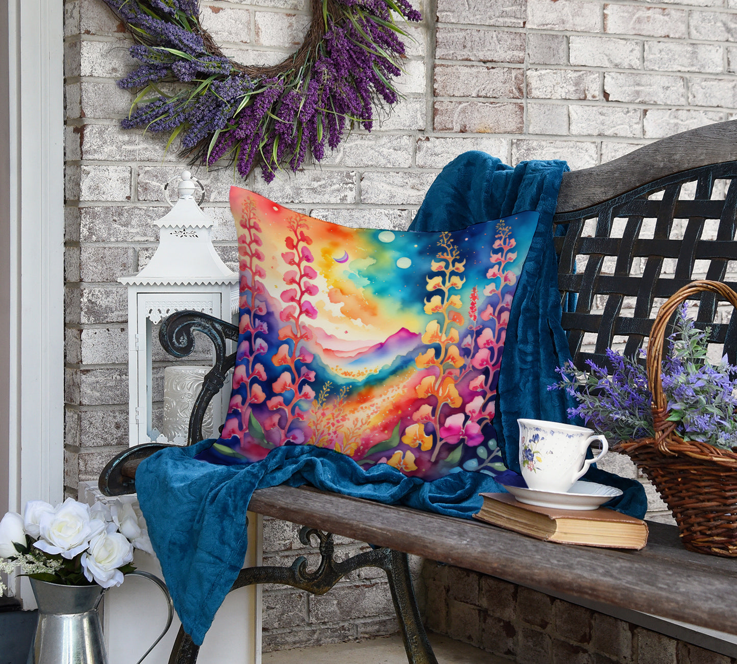 Colorful Snapdragon Throw Pillow