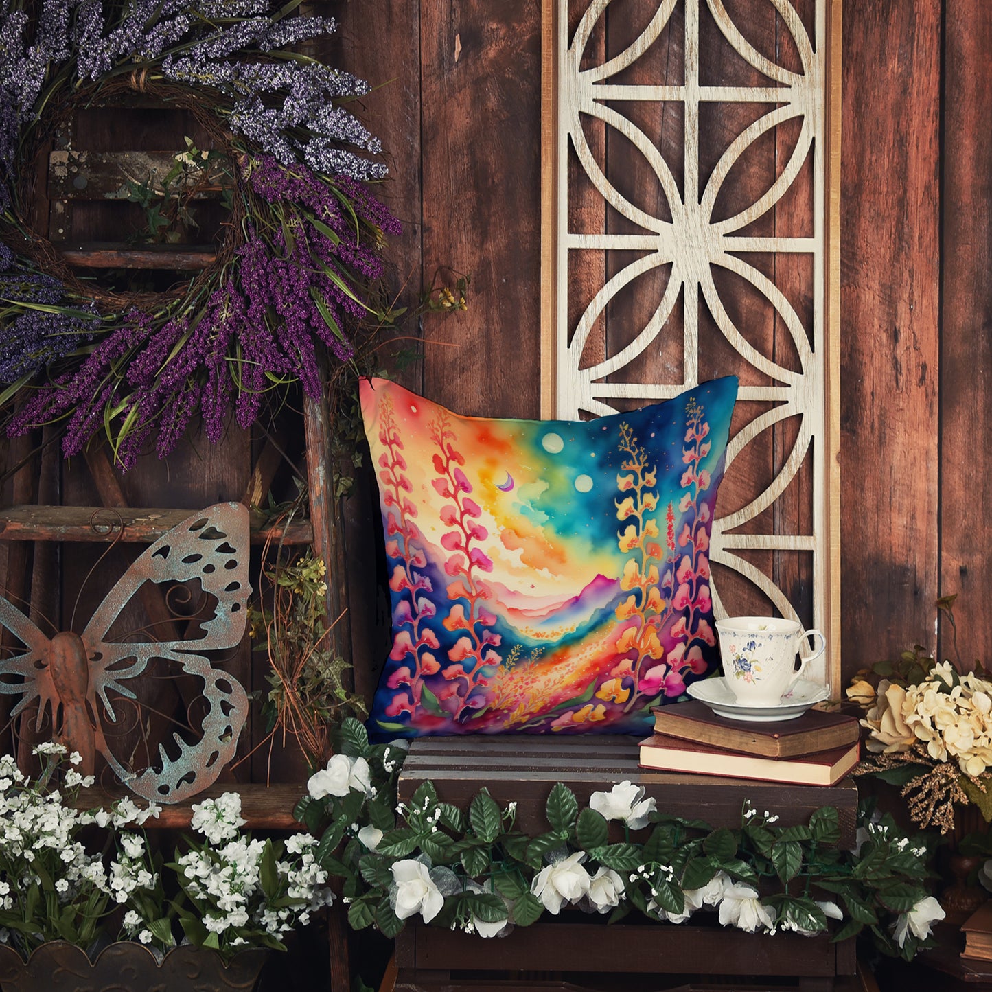 Colorful Snapdragon Throw Pillow