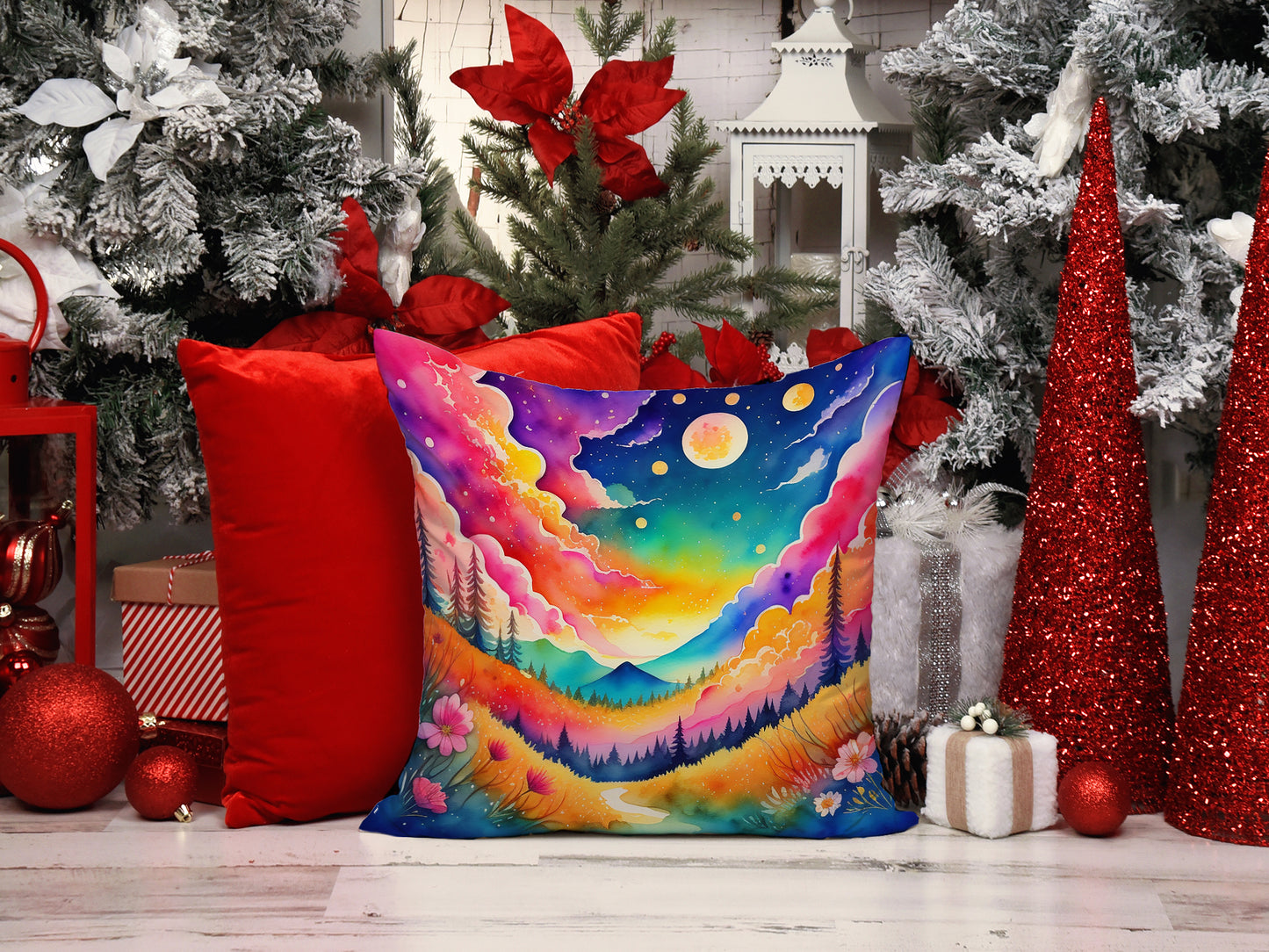 Colorful Stock, or gillyflower Throw Pillow