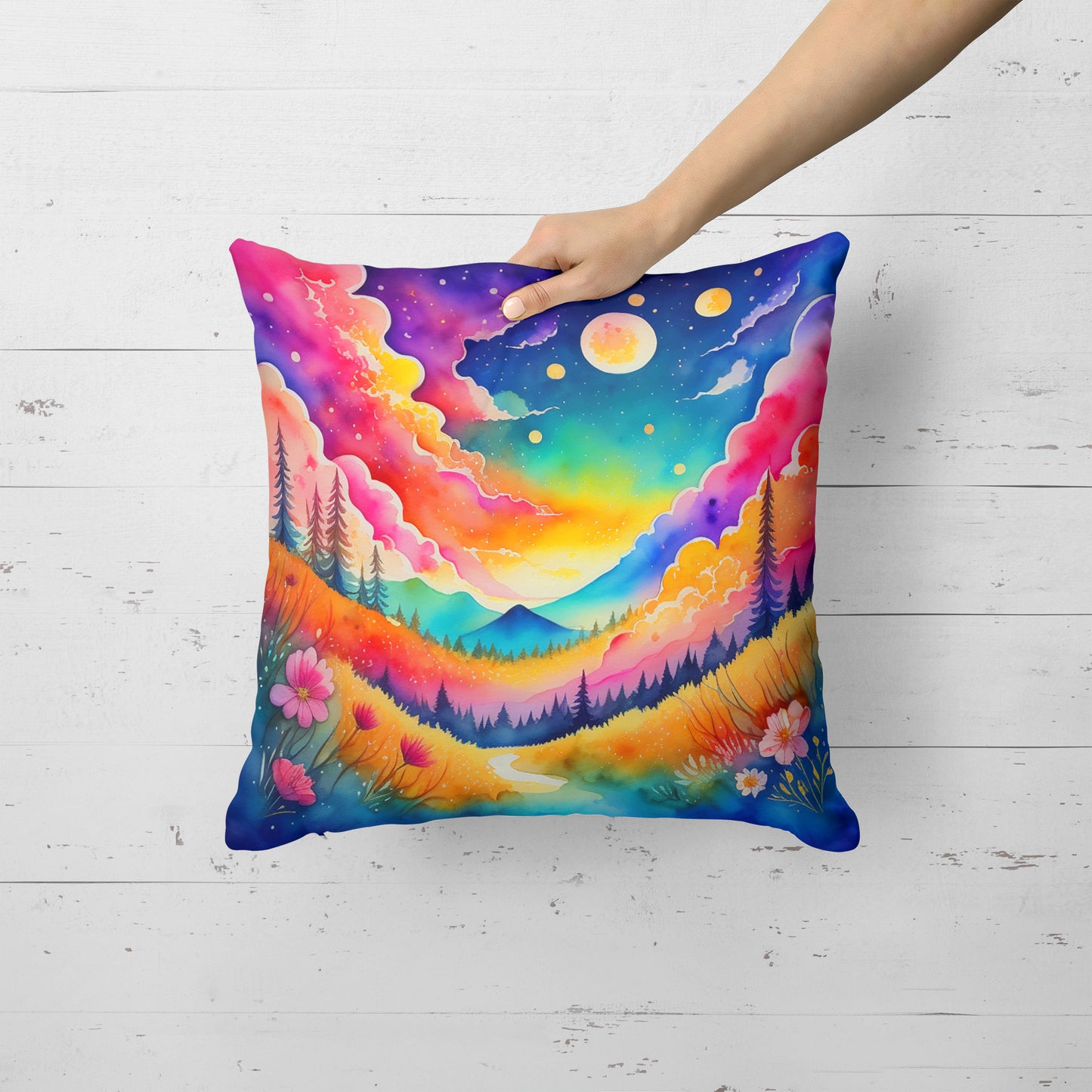 Colorful Stock, or gillyflower Throw Pillow