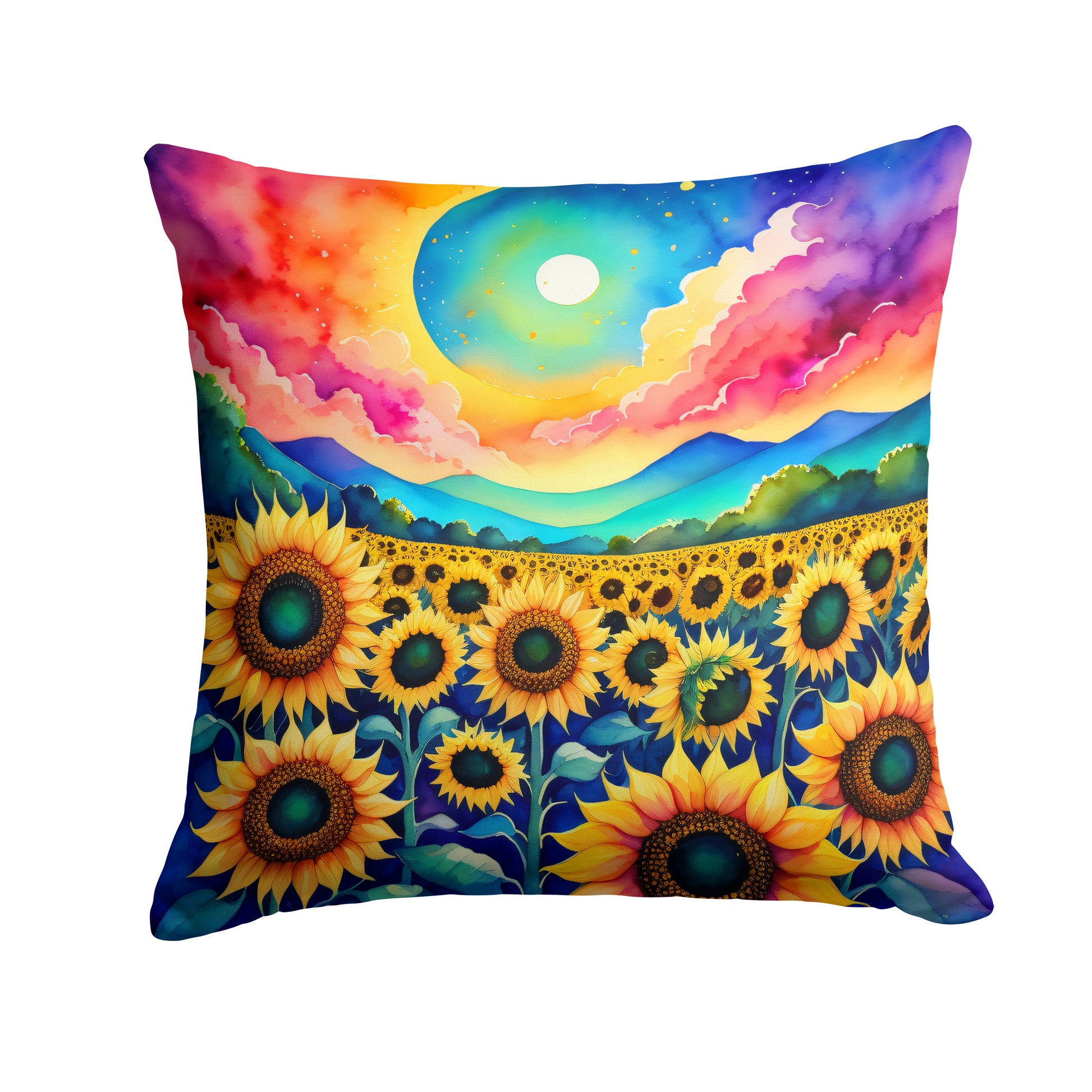 Buy this Colorful Sunflowers Throw Pillow