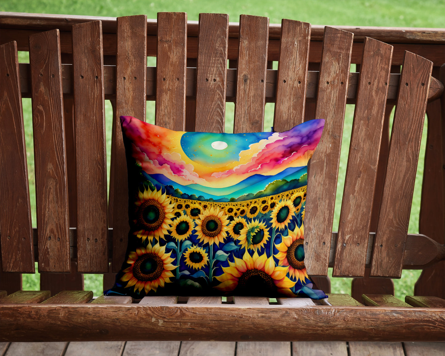 Colorful Sunflowers Throw Pillow