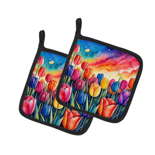 Buy this Colorful Tulips Pair of Pot Holders