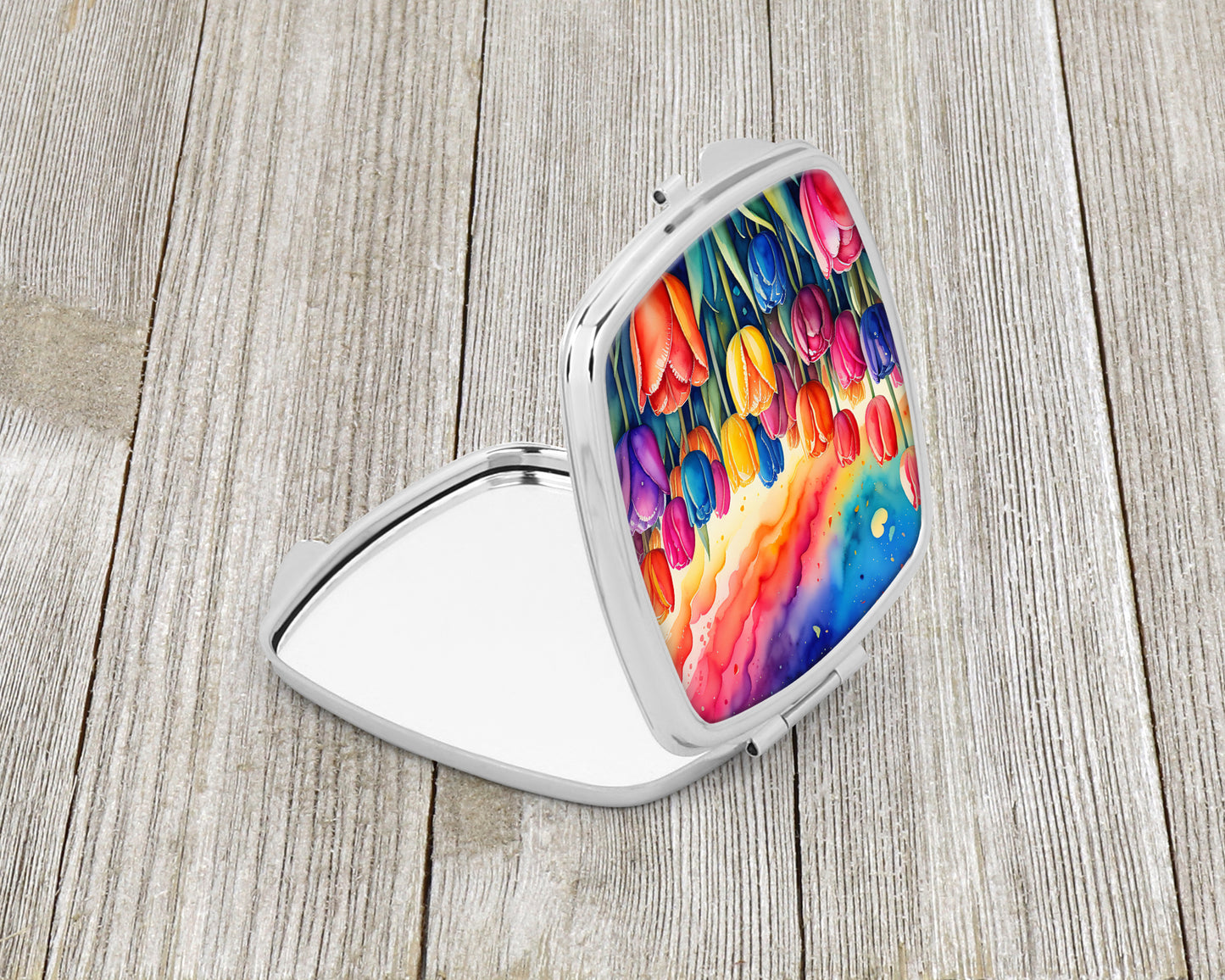 Colorful Tulips Compact Mirror