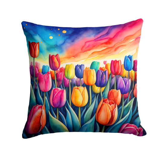 Buy this Colorful Tulips Throw Pillow