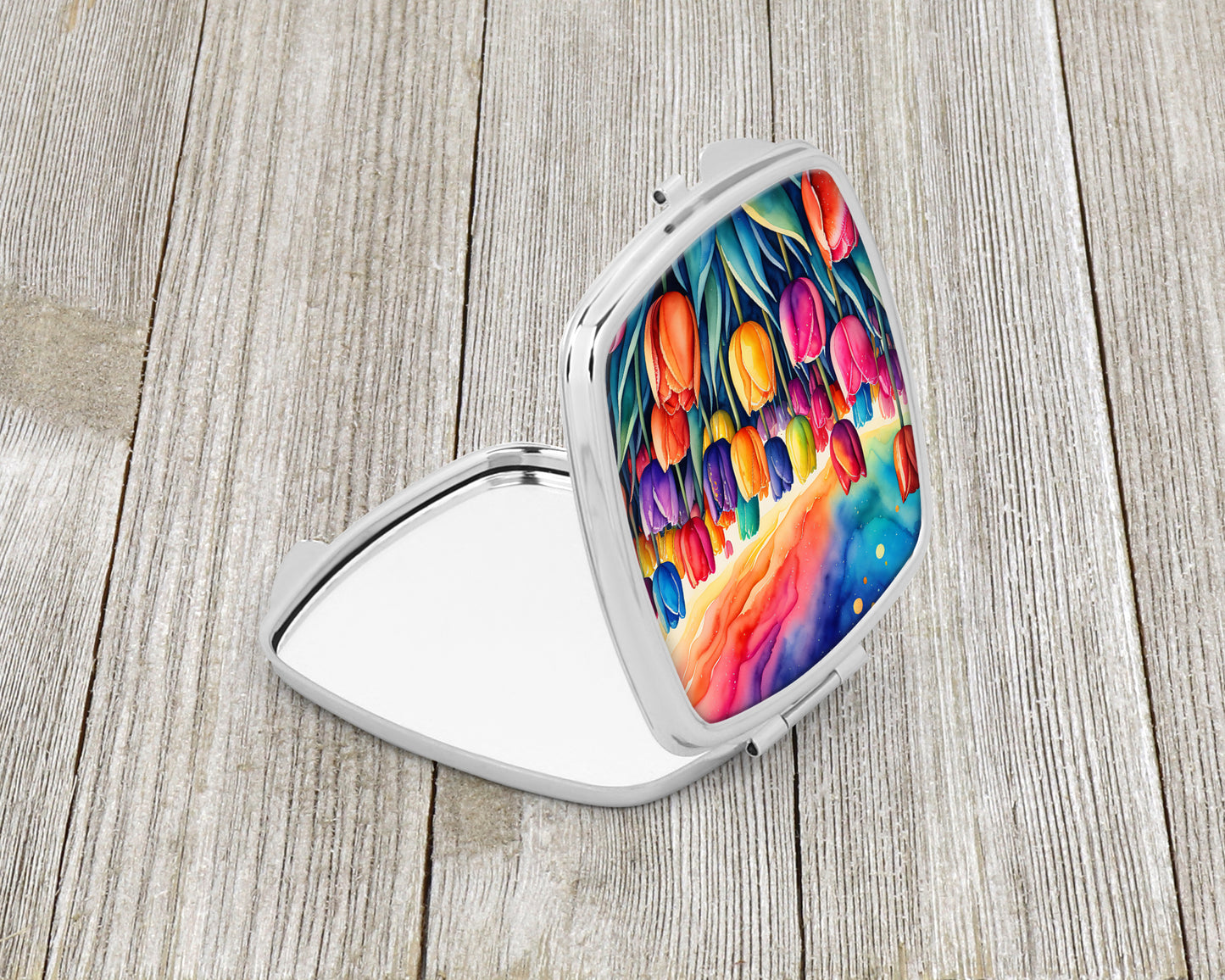 Colorful Tulips Compact Mirror