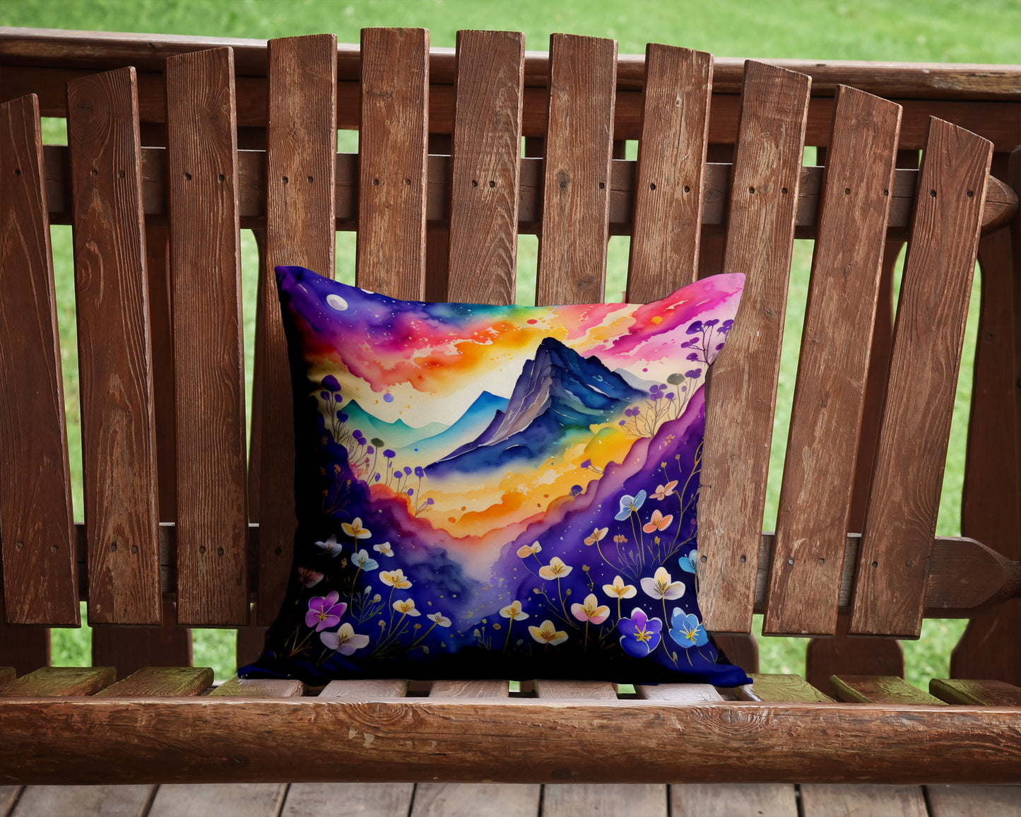 Colorful Violets Throw Pillow