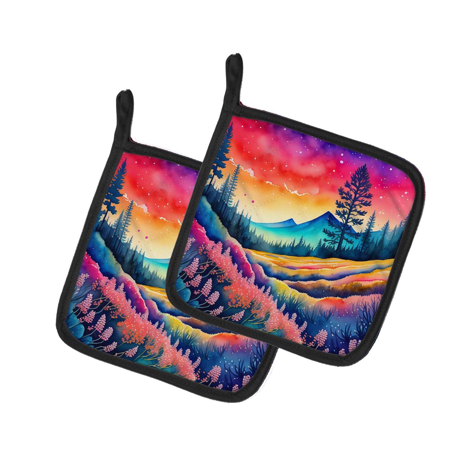 Buy this Colorful Yarrow Pair of Pot Holders