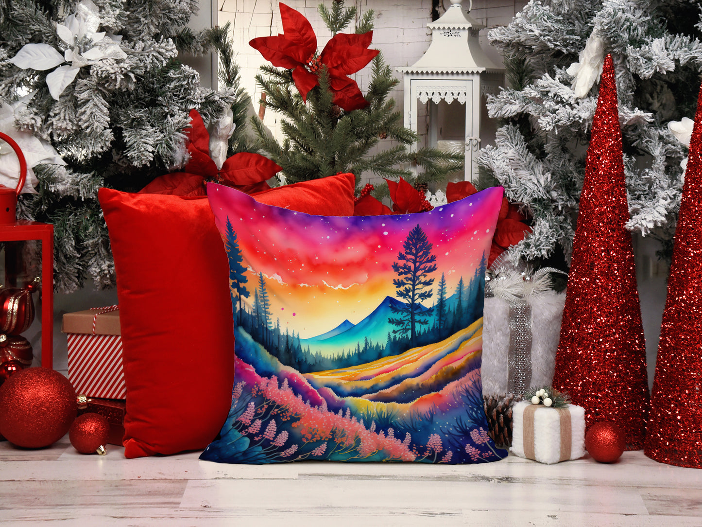 Colorful Yarrow Throw Pillow