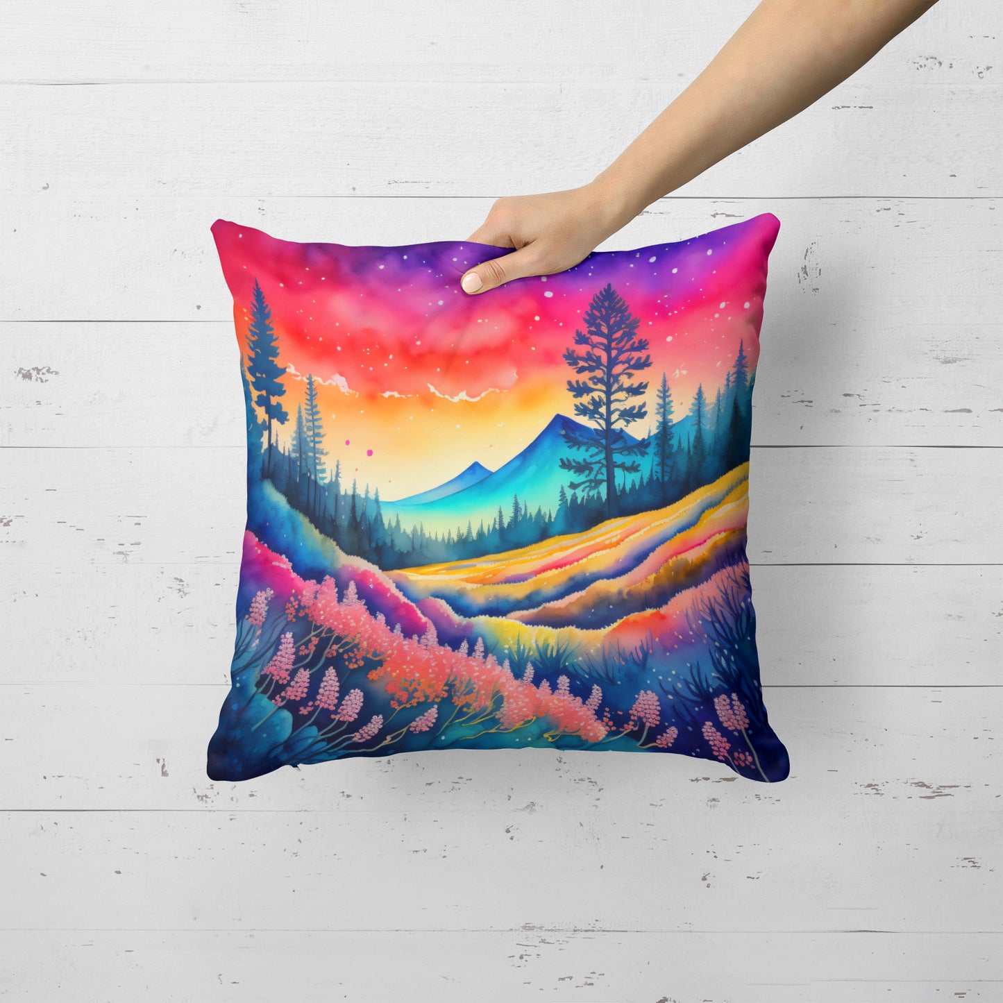 Colorful Yarrow Throw Pillow