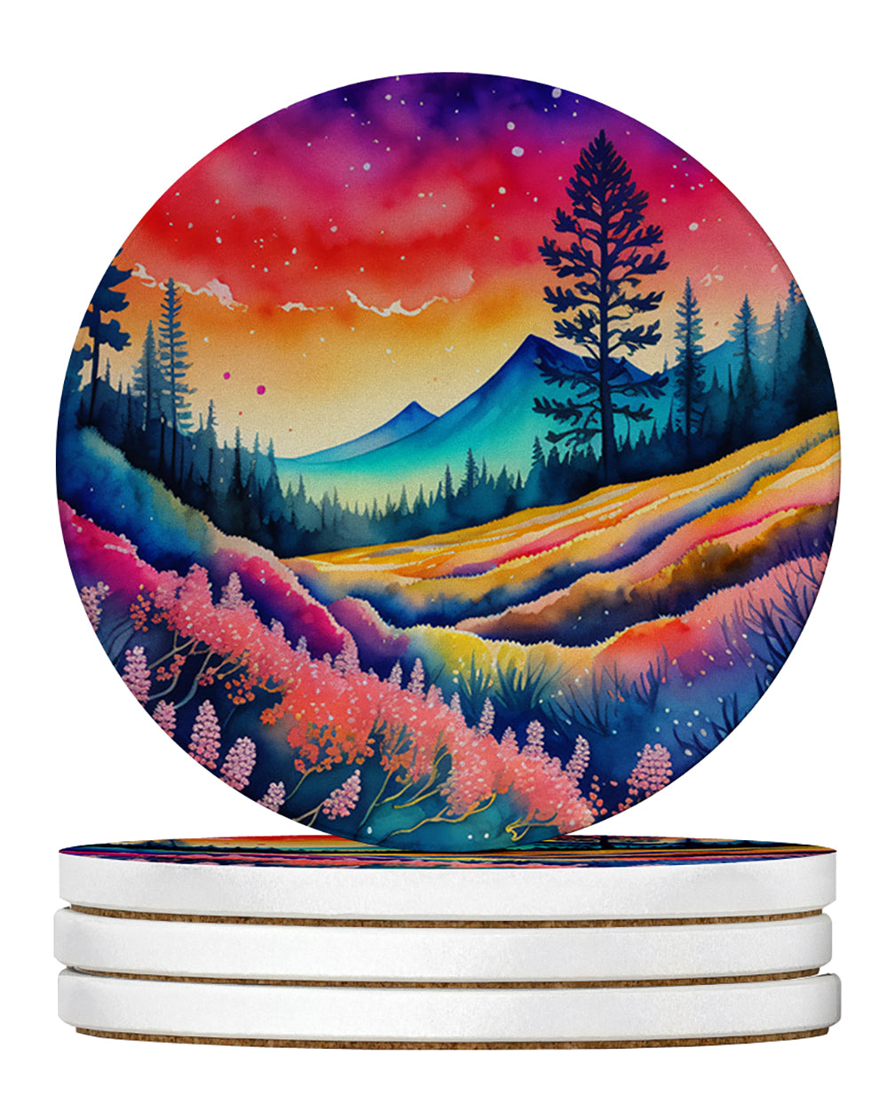 Buy this Colorful Yarrow Large Sandstone Coasters Pack of 4