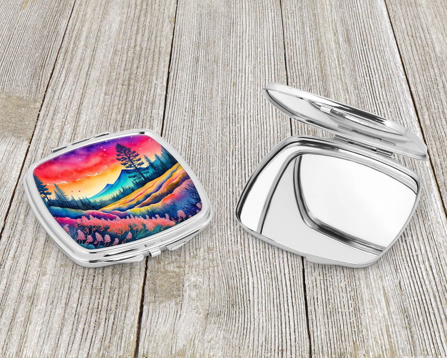 Colorful Yarrow Compact Mirror