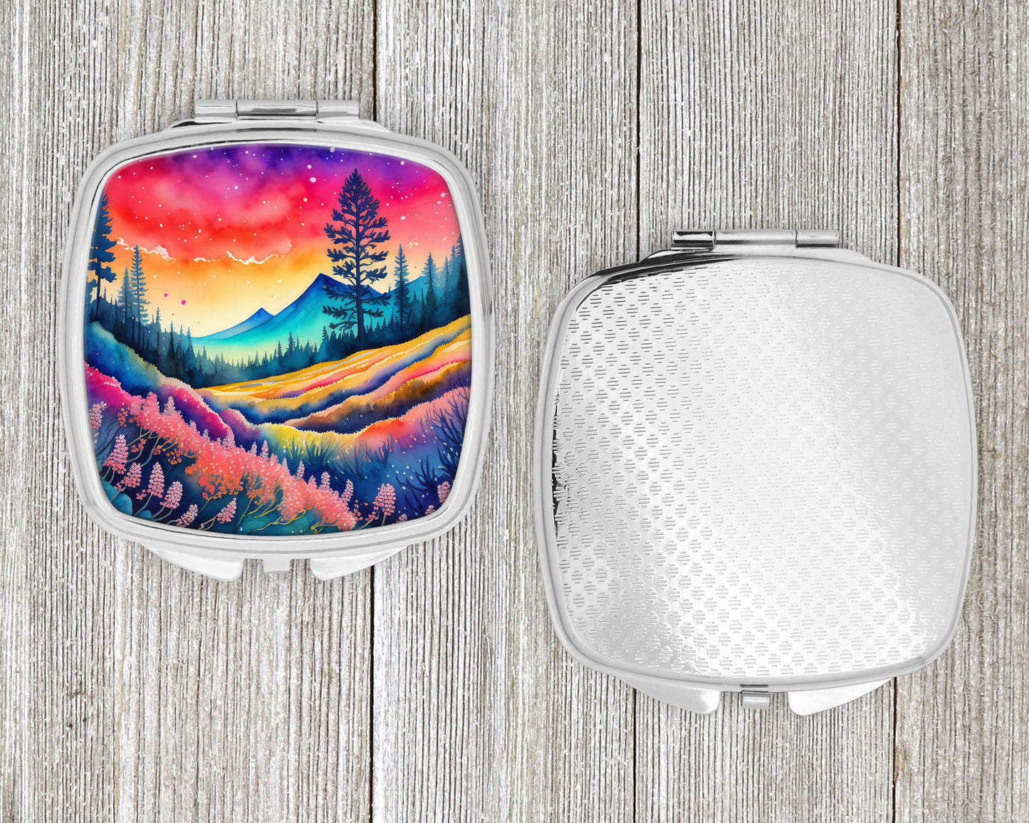 Colorful Yarrow Compact Mirror