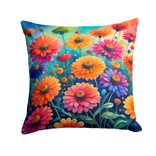 Buy this Colorful Zinnias Throw Pillow