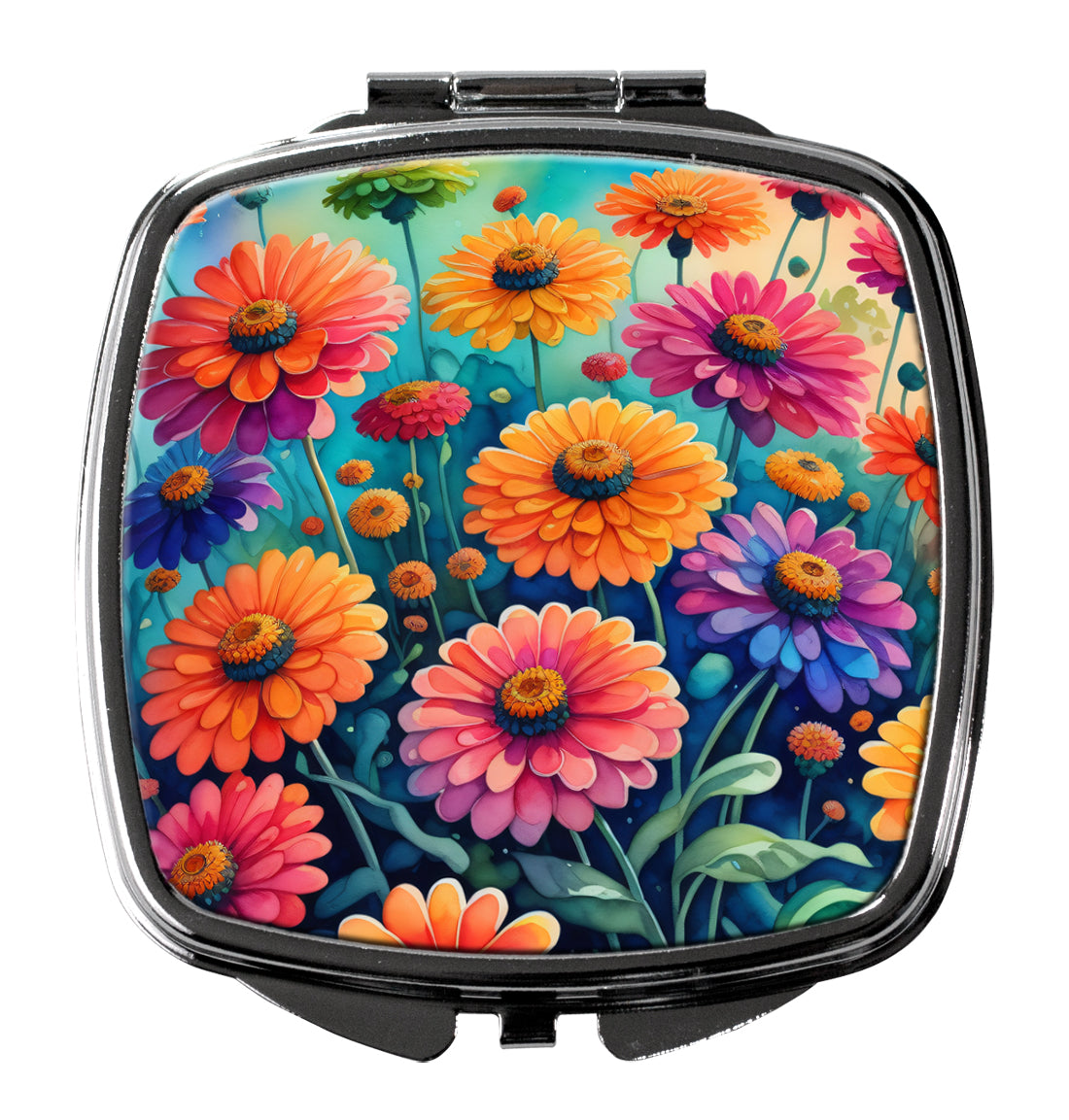 Buy this Colorful Zinnias Compact Mirror
