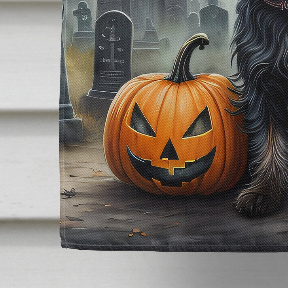 Affenpinscher Spooky Halloween House Flag