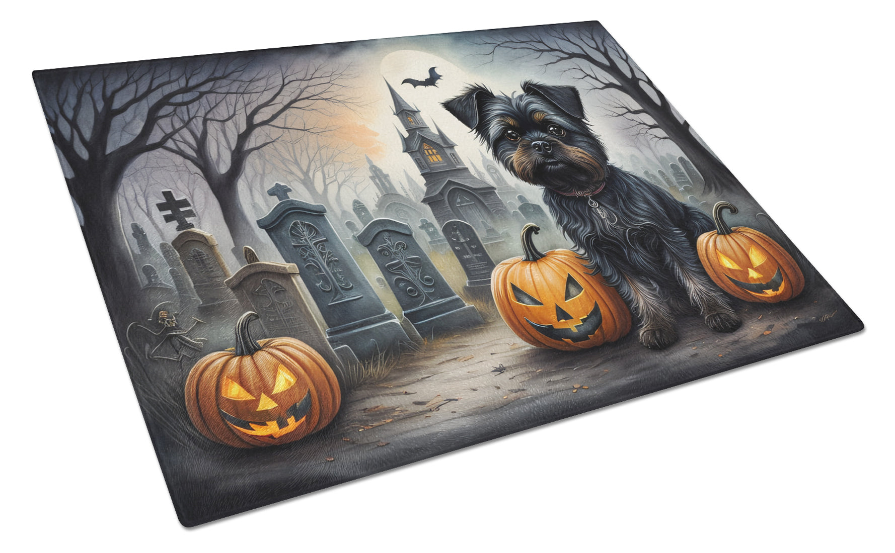 Buy this Affenpinscher Spooky Halloween Glass Cutting Board