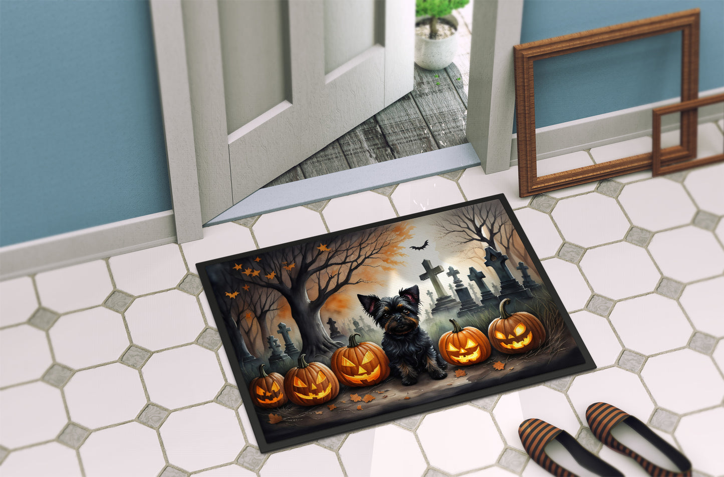 Affenpinscher Spooky Halloween Doormat