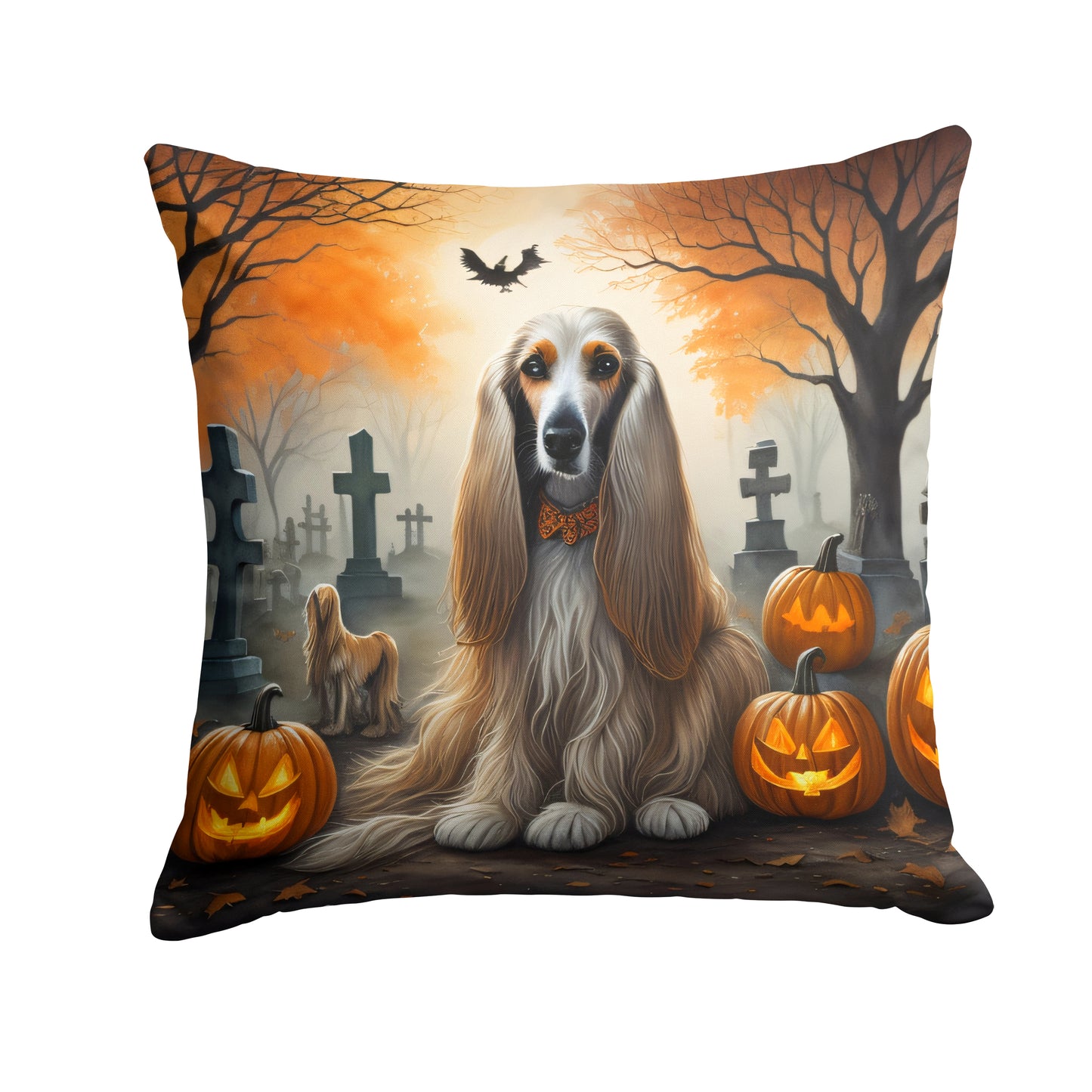 Buy this Afghan Hound Spooky Halloween Throw Pillow