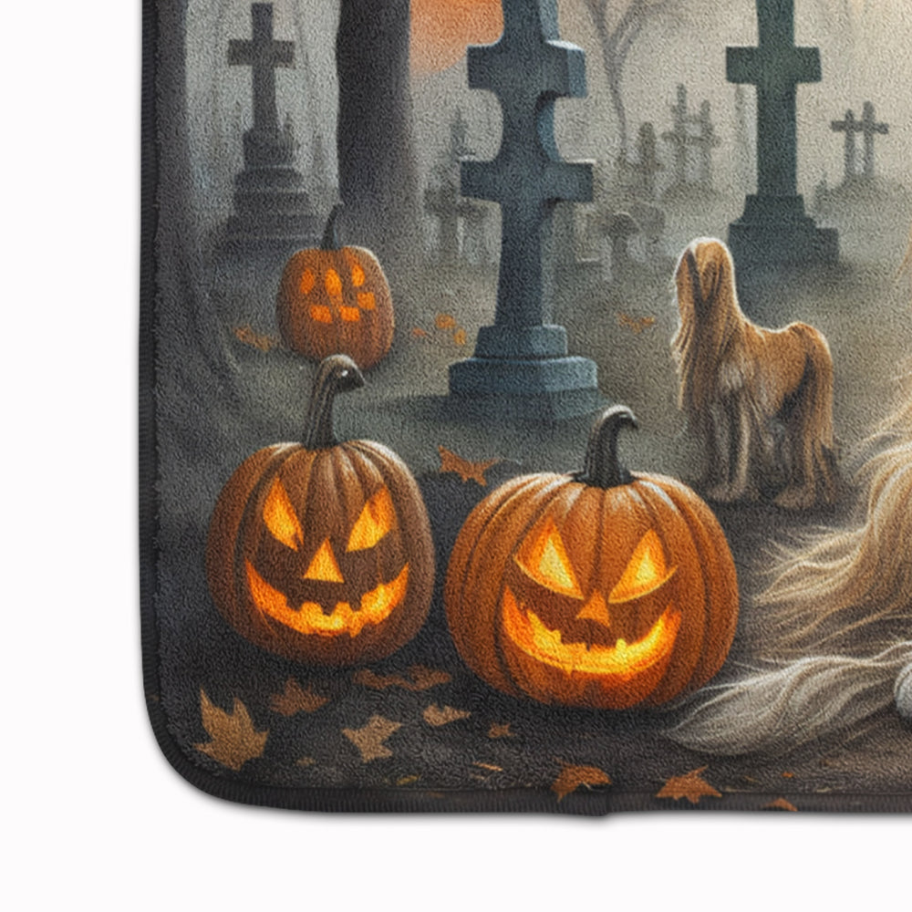 Afghan Hound Spooky Halloween Memory Foam Kitchen Mat