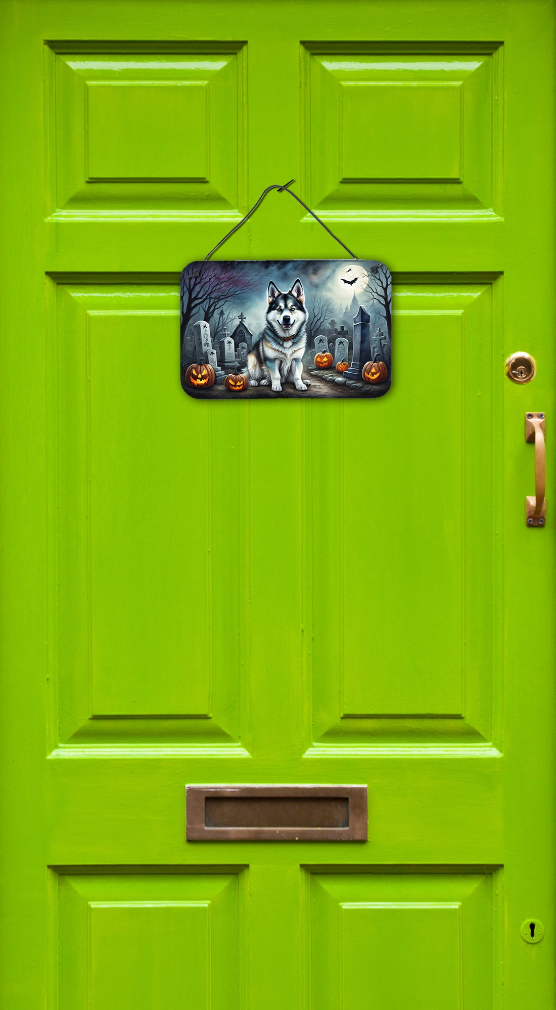 Alaskan Malamute Spooky Halloween Wall or Door Hanging Prints