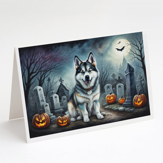 Buy this Alaskan Malamute Spooky Halloween Greeting Cards Pack of 8