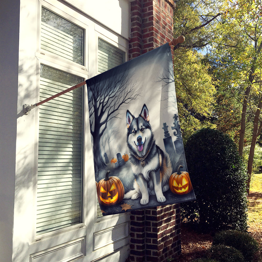 Alaskan Malamute Spooky Halloween House Flag